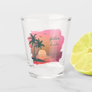Tropische Insel Vater der Bride Pink ID581 Schnapsglas