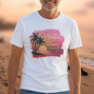 Tropische Insel Vater des Bräutigams Pink ID581 T-Shirt