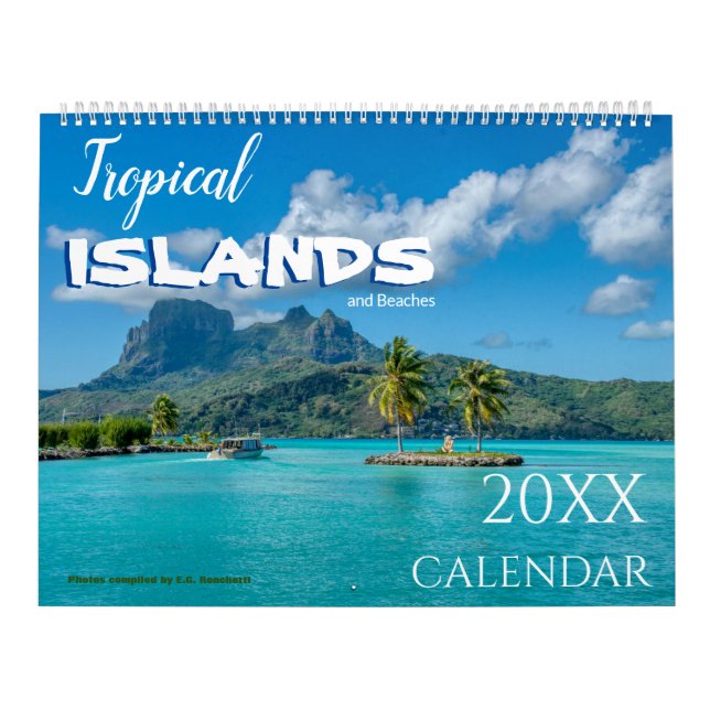 Tropische Inseln und Strände - Mauerkalender 2025 Kalender (Titelbild)