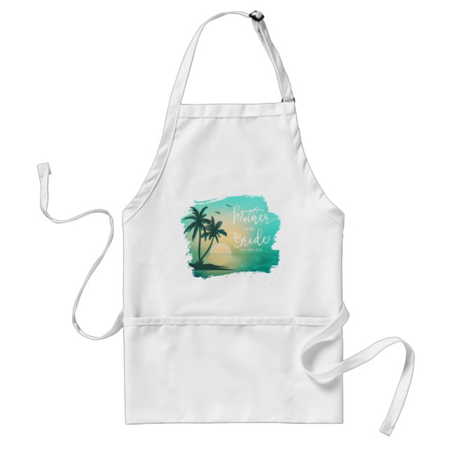 Tropische Isle Mother of the Bride Aquamarin ID581 Schürze (Vorne)
