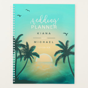 Tropische Isle Sunrise Hochzeitspläne Aquamarin L2 Planer