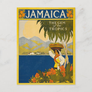 Tropische Jamaika Vintage-Postkarte Postkarte