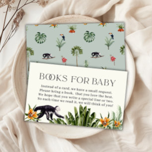 Tropische Jungle Books für Babydusche Begleitkarte