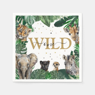 Tropische Jungle Safari Tiere Geburtstag Serviette