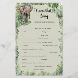 Tropische Jungle Safari Tiere Name Dieses Song-Spi