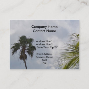Tropische Kartenschablone Visitenkarte