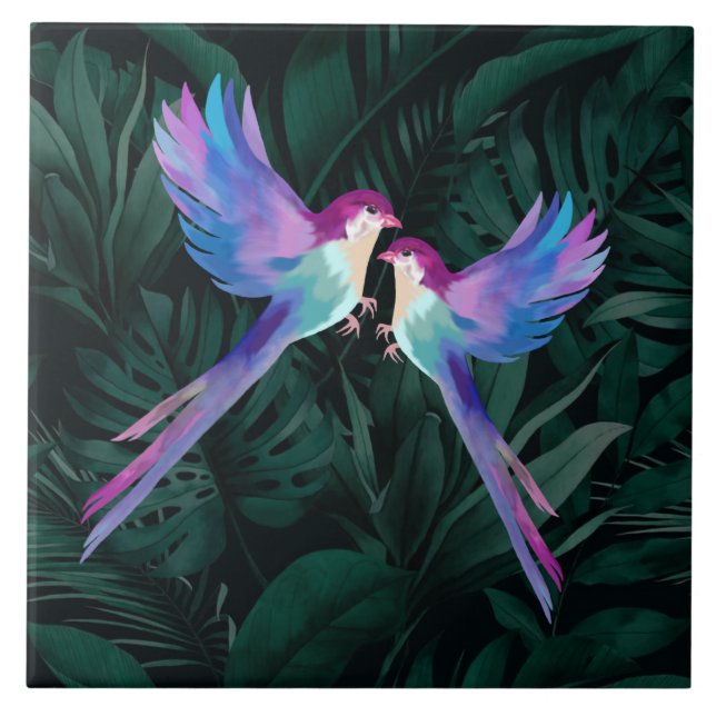 Tropische Keramik Fliese (Vorderseite)