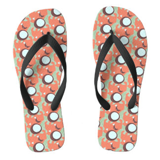 Tropische Kokosnüsse Fruchtmuster Flip Flops