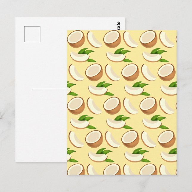 Tropische Kokosnüsse Postkarte (Vorne/Hinten)
