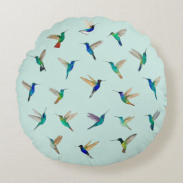 Tropische Kolibris Rundes Kissen