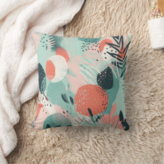 Tropische Koralle Aquamarin Minze Pink Moderne Kissen