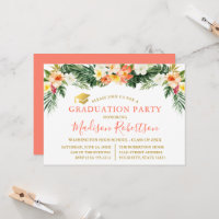 Tropische Korallenblume Gold Grad Party