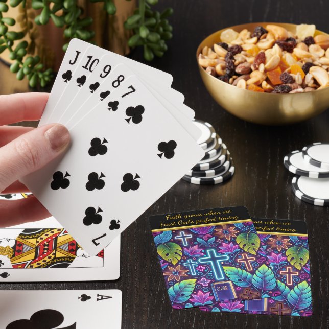 Tropische Kreuze und blühende Kunst Spielkarten (In Situ)