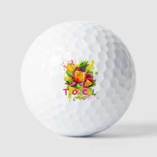Tropische Kuben - Sommerbeuteln Wasserfarbenfrücht Golfball