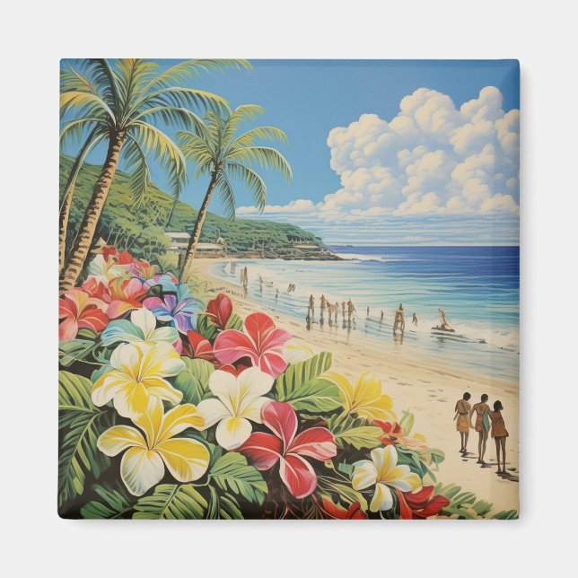 Tropische Kunst Magnet (Vorne)