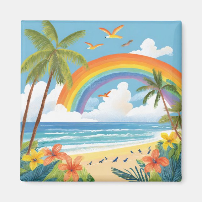 Tropische Kunst Magnet (Vorne)
