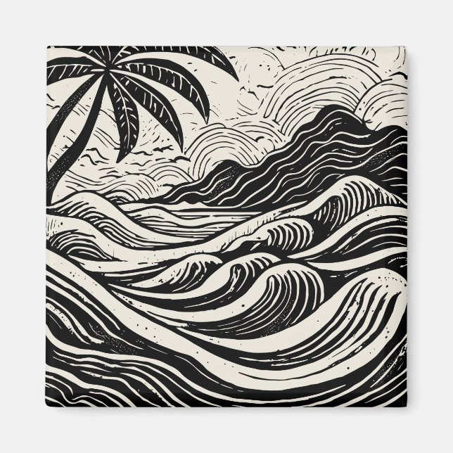 Tropische Kunst Magnet (Vorne)