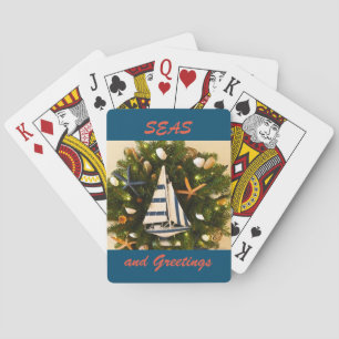 Tropische Küste "SEAS and Greetings" Weihnachten Spielkarten
