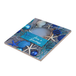 Tropische Küste Seashell Weihnachten Fliese