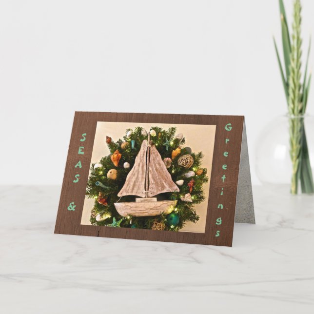 Tropische Küstenmeere & Grüße Weihnachten (Vorderseite)