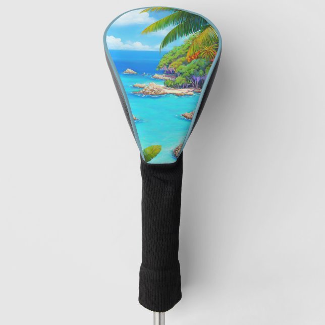 Tropische Lagune Golf Headcover (Vorderseite)