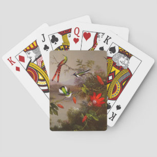 Tropische Landschaft mit zehn Hummingbirds Heade Spielkarten
