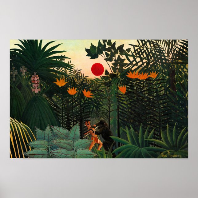 Tropische Landschaft von Henri Rousseau Poster (Vorne)