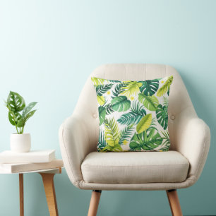 Tropische Leaf-Geschichte - Monstera & Banana Leaf Kissen
