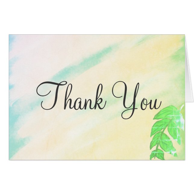 Tropische Leaf-Wasserfarbenhochzeit (Vorderseite (Horizontal))