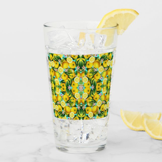 TROPISCHE LEMONS GLASTUMBLER GLAS (Rückseite Ice)