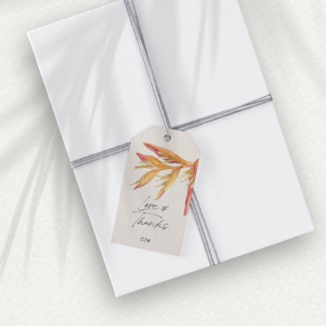 Tropische Liebe dank Gastgeschenk Hochzeit Geschenkanhänger (Von Creator hochgeladen)