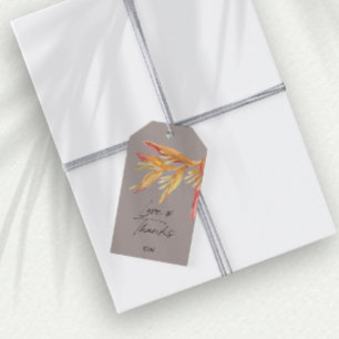 Tropische Liebe dank Taupe Gastgeschenk Hochzeit Geschenkanhänger