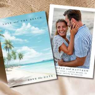 Tropische Liebe und das Beach Foto Hochzeit Save The Date