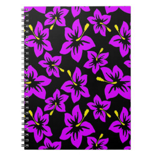 Tropische Lila hawaiianische Hibiskus-Blume Notizblock