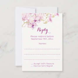 Tropische Lila Orchideenkarte RSVP Karte