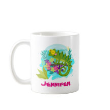 Tropische Lizard mit Personalisierten Blume