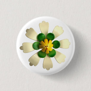 Tropische Lotusblume Floral Frühlings Sommer Garte Button