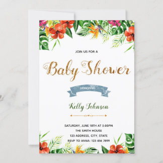 Tropische Luau-Aloha-Dusche Einladung