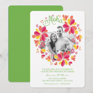 Tropische Luau-Party-Einladung mit Foto - Hawaiian Einladung