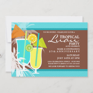 Tropische Luau-Party-Einladungen Einladung