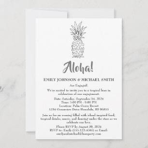 Tropische Luau Verlobungsfeier Einladung