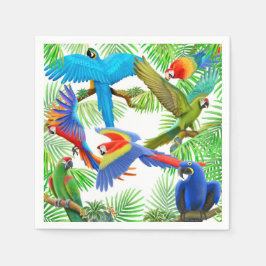 Tropische Macaw Parrot Jungle Paper Napkins Serviette