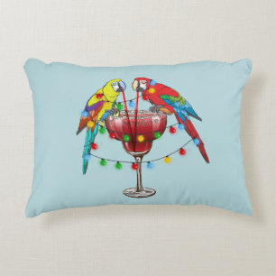 Tropische Macaws trinken Wein Dekokissen