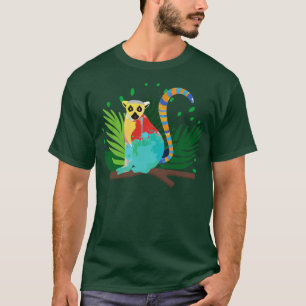 Tropische Madagaskar Insel Animal Lemur T-Shirt