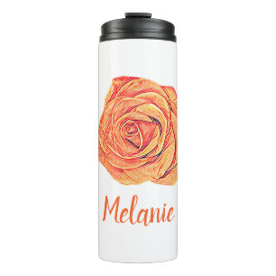 Tropische Mandarine trocken Thermosbecher