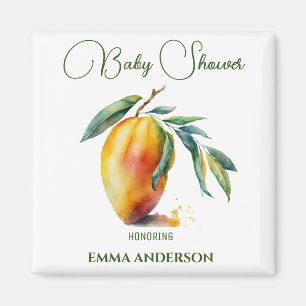 Tropische Mango Babyparty Magnet