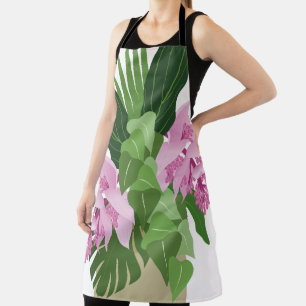 Tropische Medinilla Rosa Blume auf Weiß Schürze
