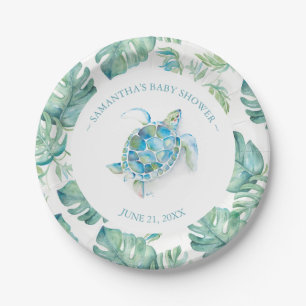 Tropische Meeresschildkröte Hawaiian Party Teller