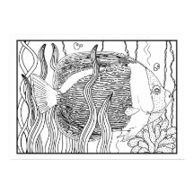 Tropische Meereswelt DIY Farbplakat