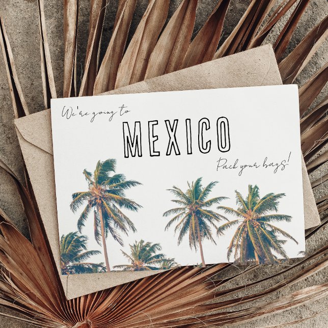 tropische Mexiko-Hochzeit in Urlaubsort Save the D Postkarte (Von Creator hochgeladen)